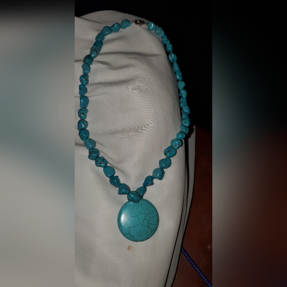 Turquoise Howlite Handmade Necklace